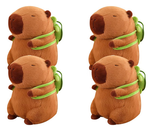 4 X Peluches De Capivara Y Mochilas Pequeñas De Tartaruga