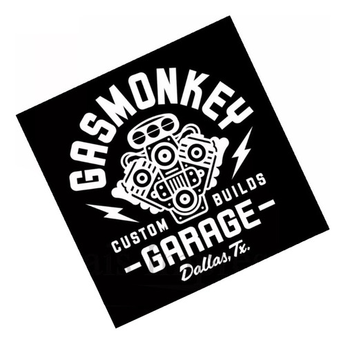 2 Adesivos Gas Monkey Garage Mod. 03 - Carro Moto Decorativo