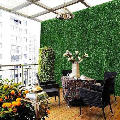Imagen 7 de 10 de Panel Enredadera Pasto Artificial Pared Decorativo 60 X 40cm
