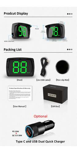 G20 Velocimetro Digital Gps Hud Para Auto Moto Camion