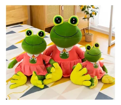 Peluche Rana René Calidad Premium Ranita De Moda Saltarina