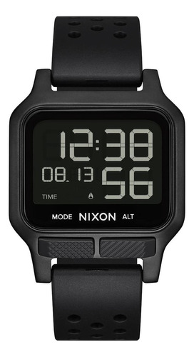 Reloj Hombre Nixon A1320 Cuarzo 38mm Pulso Negro En Caucho