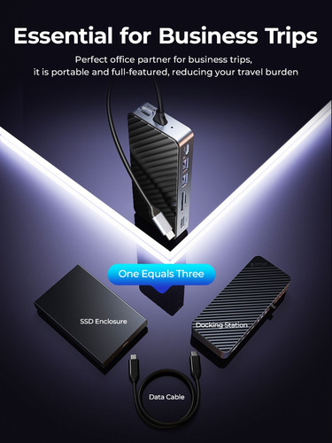 Orico 8 En 1 Tipo C Docking Station Con Carcasa M.2 Ssd