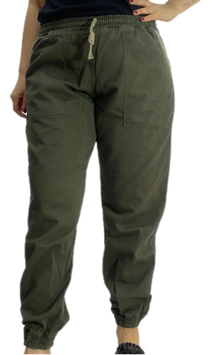 Pantalón Babucha Verde T48 Con Elástico
