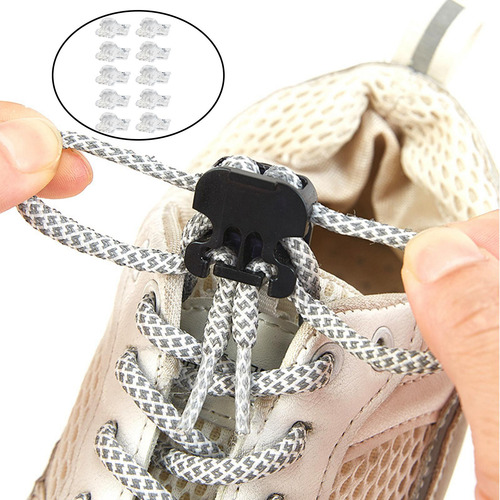 2 X 10 Pares De Cordones Deportivos Sin Corbata, Cierre De