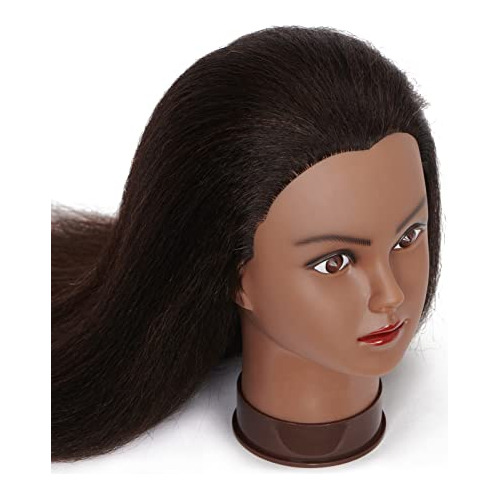 Cabezal De Maniquí Cabeza De Pelo 100% Real 33pvf
