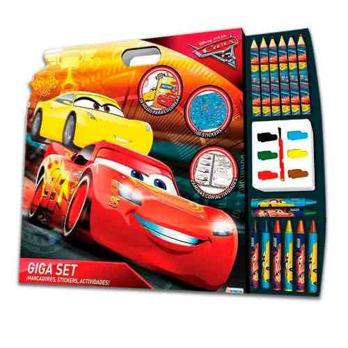 Giga Set Cars 3 Marcadores Stickers Actividades Orig Disney