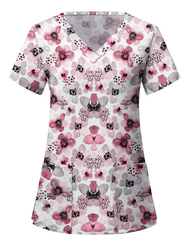 Blusa Medica Sisit Para Mujer Ropa Trabajo Elegante Floral