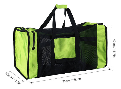 Bolsa De Transporte Verde Para Equipo De Snorkel, Malla De 1
