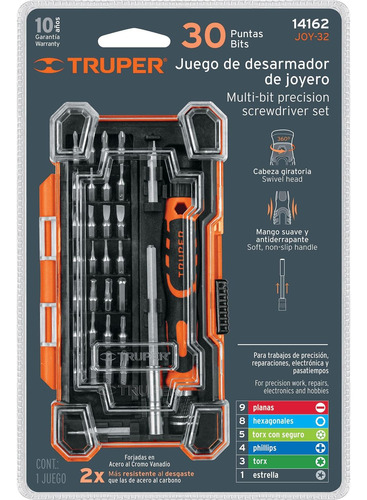 Juego Destornilladores Joyero 32 Pzs Truper Joy-32