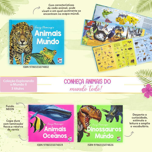 Explorando O Mundo: Animais Do Oceano, De Lake Press. Editorial Happy Books, Tapa Mole En Português