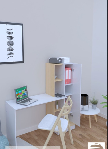 Imagen 5 de 5 de Escritorio Organizador Con Biblioteca 130 X 136 X 45 Oes 110