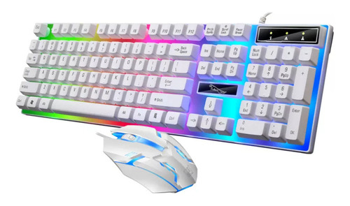 Kit Gamer Xtreme Pc De Balam Rush Iluminación Led Usb Blanco