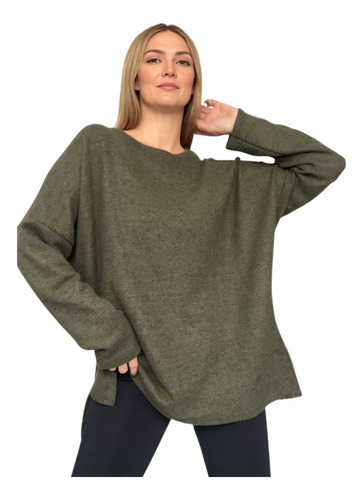 Sweater Oversize Mujer Lanilla Aspen Amplio Talle Único