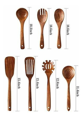 #1 tenedor vajilla Práctico juego de cuchara y tenedor de madera vajilla y postre para utensilios de cocina 