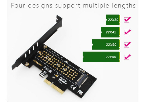 Placa Adaptador Nvme Pcie Jeyi Pex4 Pro M2 Ssd Pci3 0 X4