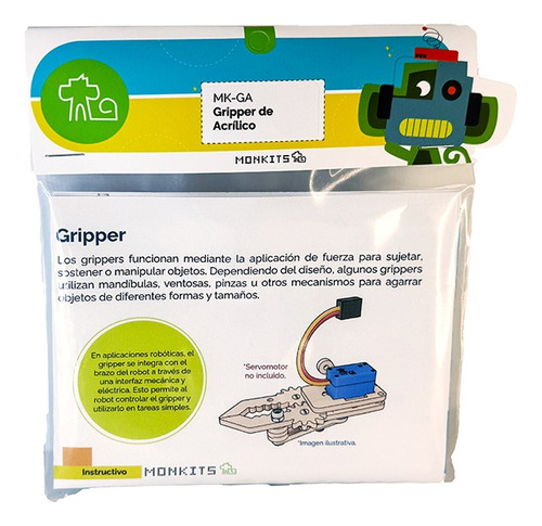 Gripper De Acrilico Para Proyectos (no Incluye Servo)