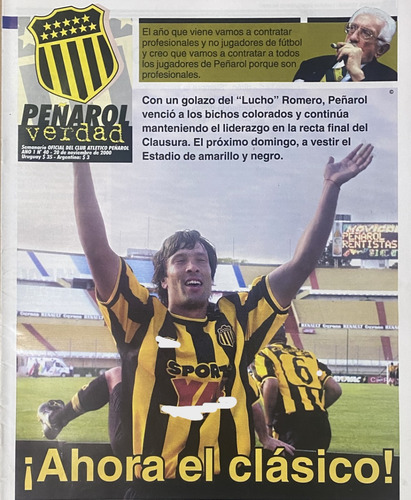 Peñarol Verdad, Nº 40 Revista, El Clásico, Ex5 (Usado)