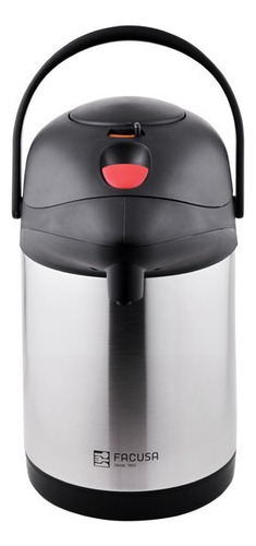 Termo Facusa Nova 2.50 Lt. Stainless Sifon Color Acero/negro