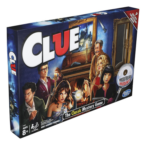 Juego De Mesa Hasbro Gaming Clue Mystery 2-6 Jugadores De Má
