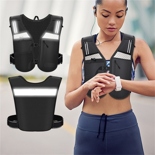 Chaleco Hidratación Running -reflectante - Unisex Ajustable