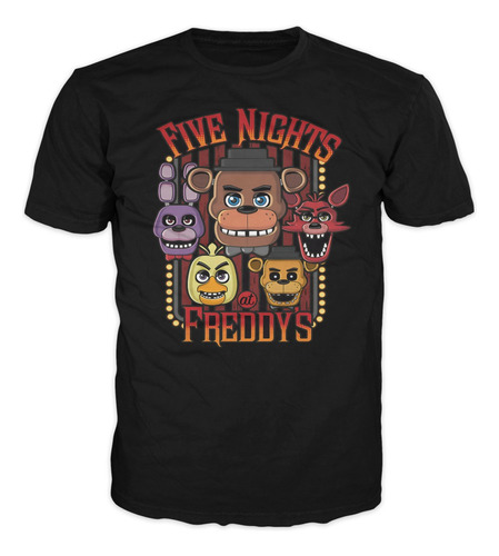 Camiseta Nightmare Five Nights At Freddy's Adultos Y Niños