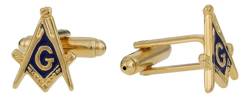 Cuff-daddy Gemelos Masonicos En Chapa De Oro - Hecho En Con