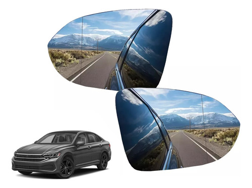 1par Lunas Espejos Retrovisores Jetta Golf Mk7 C/calefacción