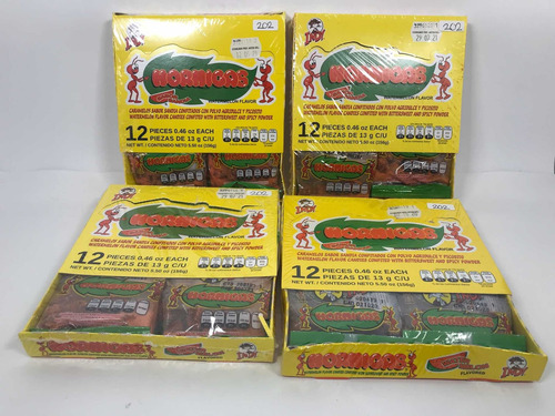 Imagen 1 de 6 de 48pz Hormigas Caramelo Sandía Con Polvo Agridulce Chile Indy