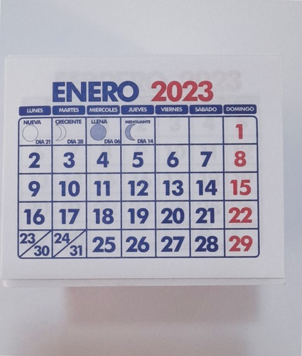 Imagen 1 de 1 de Taco Calendario Mini Año 2023 (100 Unidades)