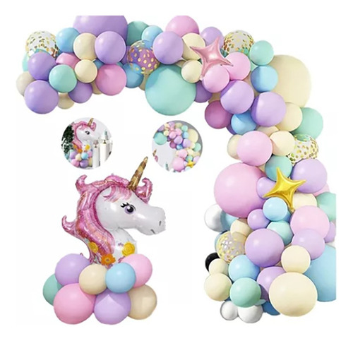 Juego De Globos De Unicornio Para Fiestas Y Anuncios