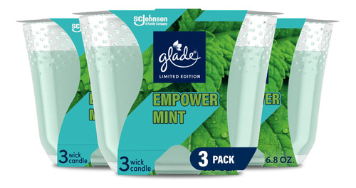 Glade Candle Empower - Vela Aromática De Menta Infundida C.