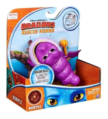 Dragones Figura Burple Dragons Rescue Pelicula Coleccion Edu