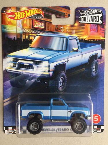 83 Chevy Silverado 4x4 Hot Wheels Premium Boulevard Gomas