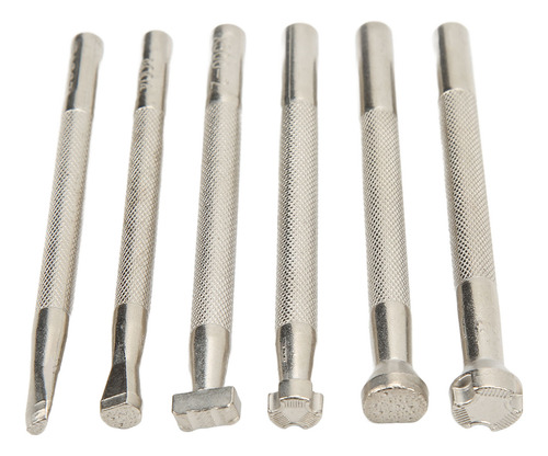 Herramientas De Estampado De Cuero De Acero Inox. 6 Uds.