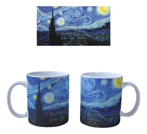 Mug Pocillo De Color Obras De Arte La Noche Estrellada Taza