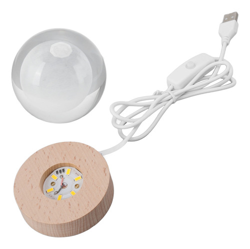 Lámpara De 3d De Bola De Cristal Noche Led Led
