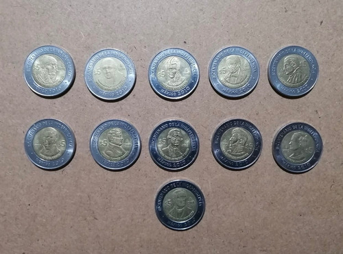 Colección 23 Monedas 5 Pesos Bicentenario Y Centenario (Usado)