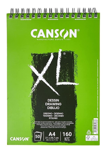 Cuaderno De Dibujo Grano Fino Canson Xl Drawing Dessin 21x29