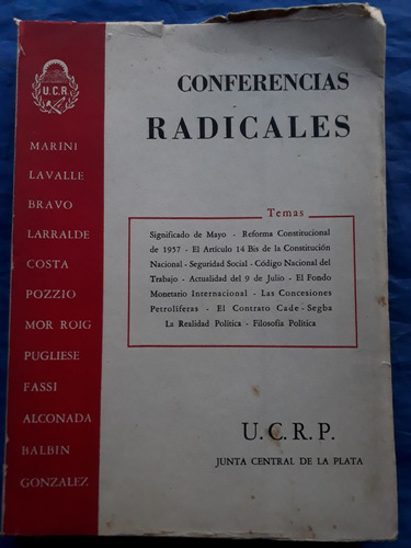 Conferencias Radicales Ucr Varios Autores
