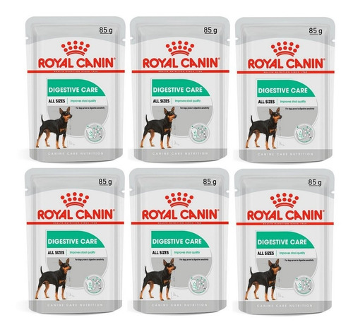 Kit 6 Unidades Royal Canin Sachê Digestive Care 85g