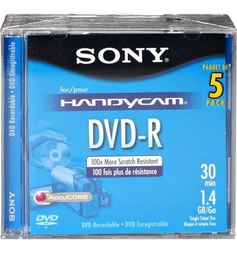 Sony 8 Cm Dvd-r Con Hangtab Paquete De 5