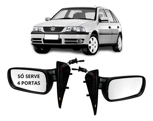 Par Retrovisor Gol Parati G3 G4 99/14  4 Portas Com Controle