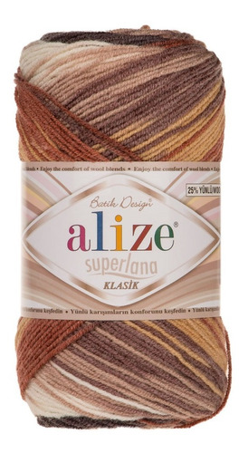 Alize Superlana Klasik Batik Paq 5 Ovillos De 100 Grs (500g)