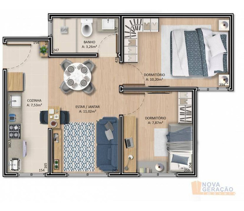 Apartamento Com 2 Dormitórios À Venda, 47 M² Por R$ 128.000,00 - Bela Vista - Caxias Do Sul/rs - Ap0832