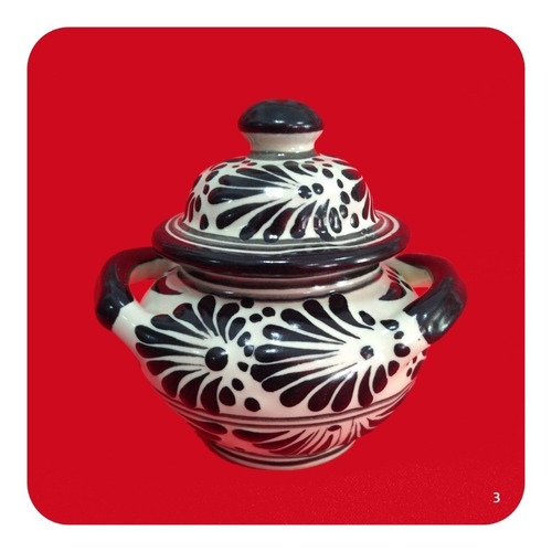 Imagen 3 de 4 de -50% Juego De Café Talavera Poblana Express Negro Dif Diseño