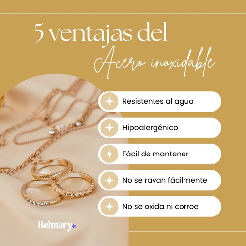Set Anillos Playa Conchas Y Estrellas De Mar Ajustables Dorado 7