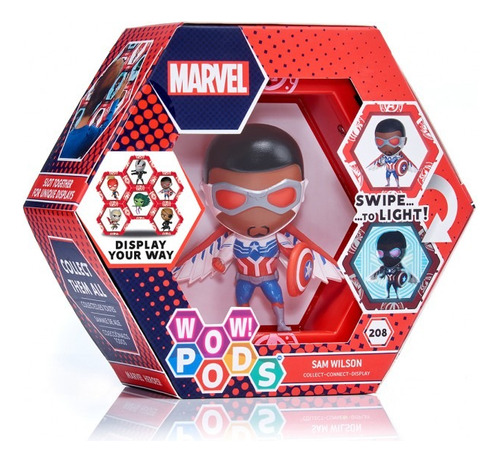 Figura Wow Pod Coleccionable Luminosa Marvel Sam Wilson