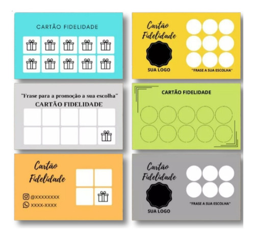 Cartão Fidelidade - Personalizado 9x5cm - 100un