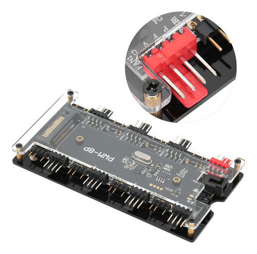 Controlador Remoto Inalámbrico 2 En 1 Case Fan Hub Pwmargb P
